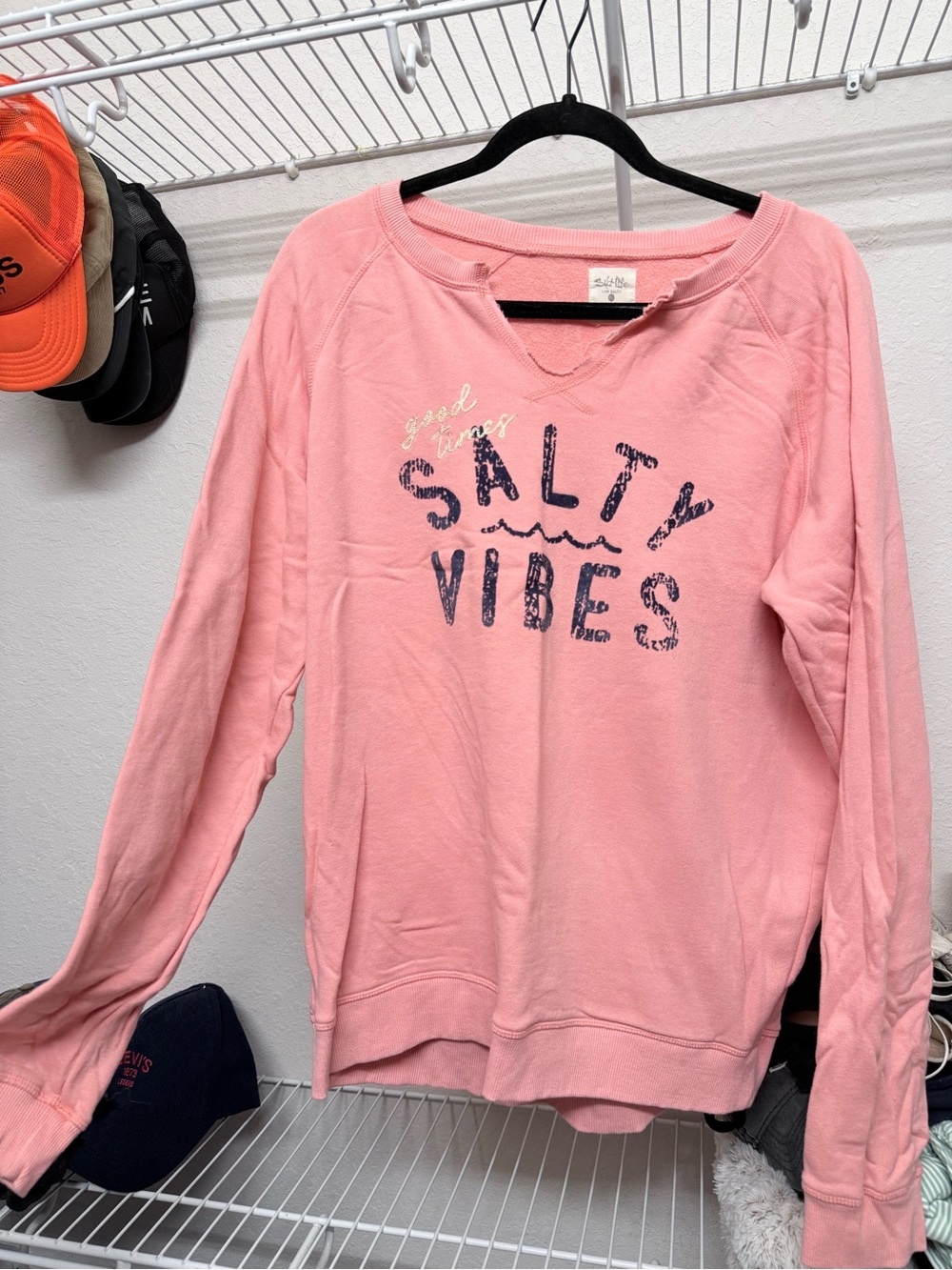 Salt Life Pink 'Salty Vibes' Women's Long Sleeve Pullover